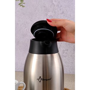 Paslanmaz Çelik Çay Termosu 1.5 Litre | 12-24 Saat Soğuk, 8-12 Saat Sıcak Tutma | Paslanmaz Çelik