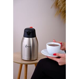2 Litre Paslanmaz Çift Kat Çelik Çay Termosu - 1200a