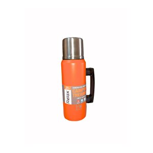 1.0 Litre Kulplu Paslanmaz Çelik Termos-turuncu