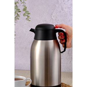 Paslanmaz Çelik Çay Termosu 2.5 Litre | 12-24 Saat Soğuk, 8-12 Saat Sıcak Tutma | Paslanmaz Çelik
