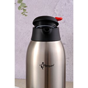 Paslanmaz Çelik Çay Termosu 2.5 Litre | 12-24 Saat Soğuk, 8-12 Saat Sıcak Tutma | Paslanmaz Çelik