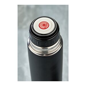 Paslanmaz Çelik Black 0,750 Ml Piknik Kamp Okul Servis Ve Ikram Için Su Meşrubat Çay Termos Piknik