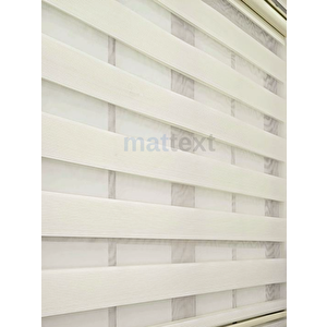 Krem Micro Plise  Zebra Perde  Dilimsiz 190x240 cm