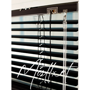 Siyah Alüminyum Jaluzi Perde - 25m 150x220 cm