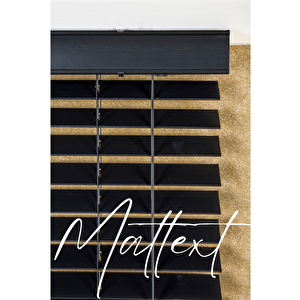 Siyah 50 Mm Ahşap Görünümlü Jaluzi Perde 190x260 cm