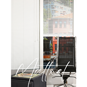 Beyaz Alüminyum Jaluzi Perde - 25m 190x180 cm