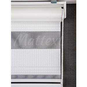 Beyaz Modern  Zebra Perde  Byz3010 100x220 cm