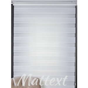 Beyaz Modern  Zebra Perde  Byz3010 100x220 cm