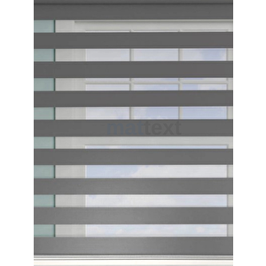 Antrasit Micro Plise  Zebra Perde  Dilimsiz 200x250 cm