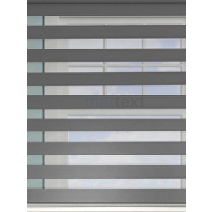 Antrasit Micro Plise  Zebra Perde  Dilimsiz 220x200 cm