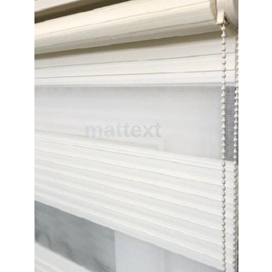 Krem Dar Plise  Zebra Perde 130x190 cm