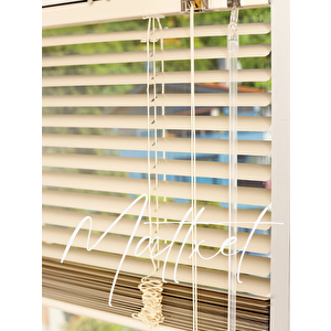 Krem Alüminyum Jaluzi Perde - 25m 110x210 cm