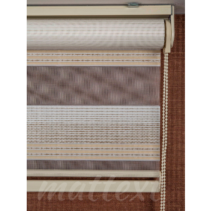 Krem Modern  Zebra Perde  Byz3020 190x220 cm