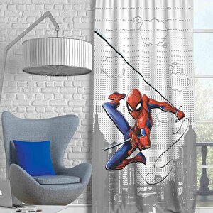 Spiderman Action Fon Perde - Örümcek Adam Aksiyon Deseniyle Çocuk Odalarına Renk Katın!