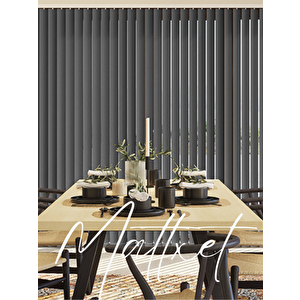 Antrasit Pvc Dikey Perde  Döndürülebilen Tam Açık Ya Da Tam Kapalı  Pvc Dikey 705 130x220 cm