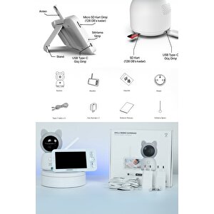 Akıllı Çift Kameralı Monitörlü Bebek Kamerası