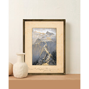 Dağda Yürümek Çerçeveli Poster 40x50 cm