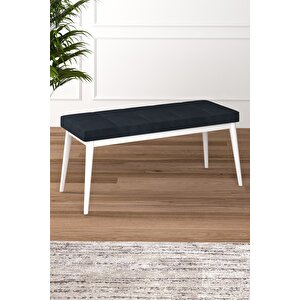 Arven Serisi 80x132 Açılabilir Mdf Beyaz Mermer Desen Mutfak Masa Takımı 4 Sandalye 1 Bench