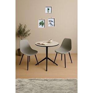 Ella Soft Serisi 70x75 Açılabilir Kompak Panel Mutfak Masa Takımı 2 Sandalye