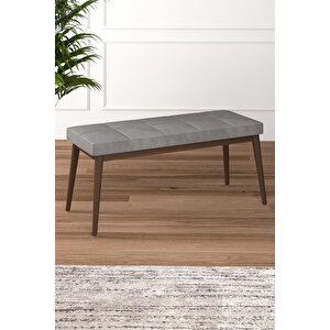 Arven Serisi 80x132 Açılabilir Mdf Barok Ahşap Desen Mutfak Masa Takımı 4 Sandalye 1 Bench