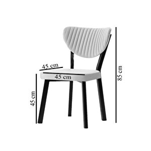 Aras 70x110cm Atlantik Mutfak Masası, Mutfak Masası Takımı, Yemek Masası, 4 Siyah Sandalye