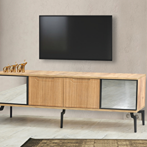 Viva Camlı Tv Sehpası - Atlantik Çam
