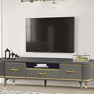 Duru Tv  Sehpası - Antrasit  Gold
