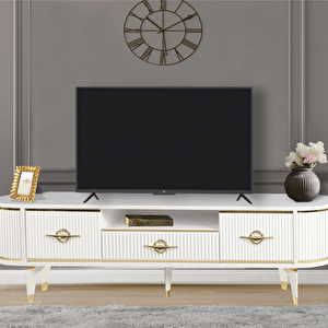 Duru Tv Sehpası - Beyaz  Gold