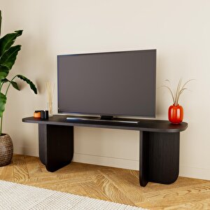 B0050 Beca Tv Ünitesi 100 Cm Siyah Tv Sehpası Televizyon Ünitesi, Minimalist, Modern, 45 Inç Tv