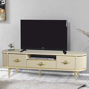 Duru Tv Sehpası - Cappuccino - Gold