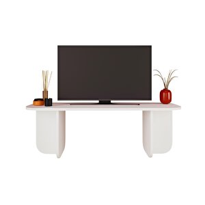 B0040 Beca Tv Ünitesi 100 Cm Beyaz Tv Sehpası Televizyon Ünitesi Minimalist Modern 45 Inç Tv Ünitesi