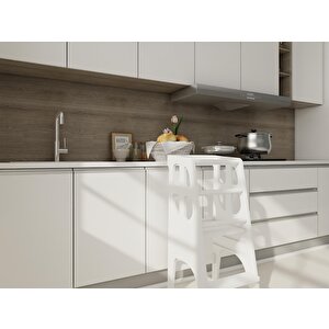 Beyaz Ahşap Çocuk Öğrenme-etkinlik Kulesi