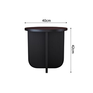 I0150 Beca Yan Sehpa 40 Cm Siyah Yan Sehpa Kahve Sehpası Küçük Alanlar Küçük Sehpa Minimalist Modern
