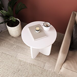 I0140 Beca Yan Sehpa 40 Cm Beyaz Yan Sehpa Kahve Sehpası Küçük Alanlar Küçük Sehpa Minimalist Modern