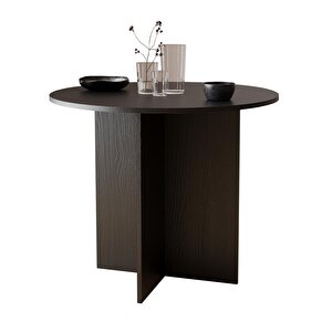Bimossa L0140 Linet Yuvarlak Yemek Masası Salon Mutfak Masası 4 Kişilik – Siyah