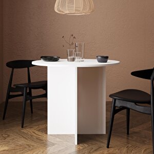 Linet L0120 Yuvarlak Yemek Masası Beyaz