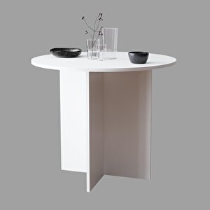 Linet L0120 Yuvarlak Yemek Masası Beyaz