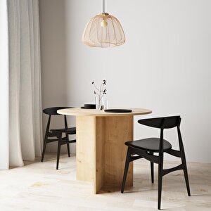 L0110 Linet Yuvarlak Yemek Masası Salon Mutfak Masası 4 Kişilik – Safir