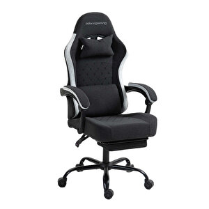 Adore Gaming Throne Oyuncu Koltuğu - Siyah/gri Kumaş 62x117-127x62 Cm