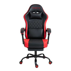 Adore Gaming Throne Oyuncu Koltuğu - Siyah/kırmızı S.deri 62x117-127x62 Cm