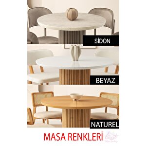 Açılır Yuvarlak Hilton Mdf Masa Mutfak,salon,yemek Odası Masası