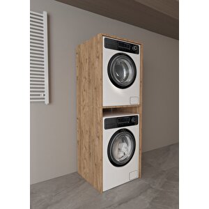 Safir Meşe Çekmecesiz Çamaşır Makinesi Dolabı