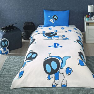 Lisanslı Playstation Astrobot Tek Kişilik Pamuk Nevresim Takımı 100