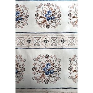 Çift Kişilik Kanaviçe Desenli Pike – İndigo | 200x240 Cm | %100 Pamuk