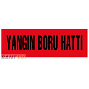 Yangın Boru Hattı İkaz Şeridi 20cmx250mt Toprak Altı Yangın Borusu Emniyet İkaz Bandı