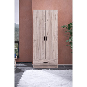 Abete-2 Kapılı 1 Çekmeceli Atlantik Çam Gardırop/179x76x45