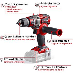 Einhell Tp-cd 18/80 Li Bl - Solo Akülü Darbeli Vidalama - 4514300