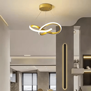 Eskitme Ultra Power Beyaz Ledli Avize Sarkıt Tekli Avize