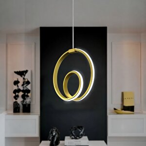 Eskitme Modern Ultra Beyaz Ledli Sarkık Ledli Avize