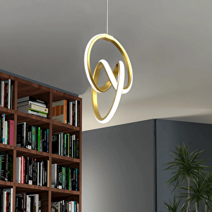 Eskitme Modern Ultra Beyaz Ledli Sarkık Ledli Avize